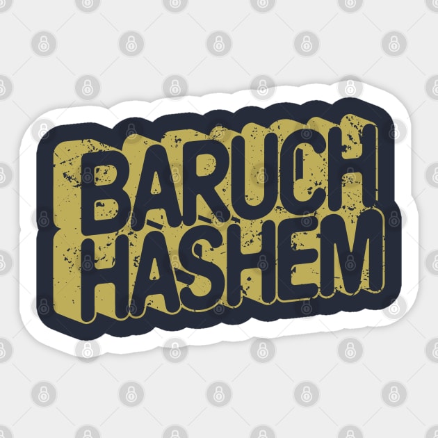Baruch Hashem 3D Sticker by Thank HaShem